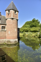 L'une des tourelles en style Renaissance Flamanddu château de Sterckshof actuellement musée ,au domaine provinciel de Rivierenhof à Anvers