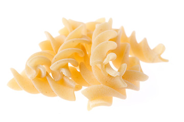 Raw food Italian Macaroni. Pasta isolated on white background.