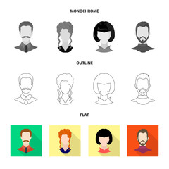 Vector illustration of professional and photo logo. Collection of professional and profile vector icon for stock.