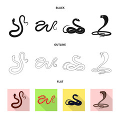 Vector illustration of mammal and danger logo. Set of mammal and medicine vector icon for stock.