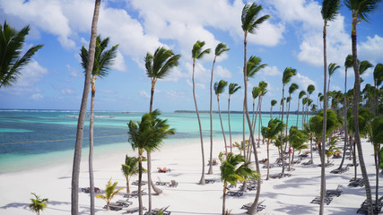 wonderful caribbean tropical exotic beach in Punta Cana, Dominican Republic