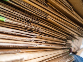 Set of cardboard sheets lie the friend on the friend. Cardboard boxes in the put state