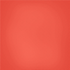 Pop art style banner design, square screen background in coral color, halftone dots effect, modern screen print texture, abstract vector background