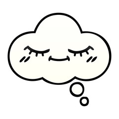 gradient shaded cartoon thought bubble