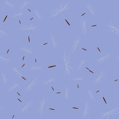 seamless pattern. Flying of dandelion seeds. Stylish repeating texture. vector