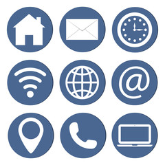 Set of web icons. Vector illustration. - Vector
