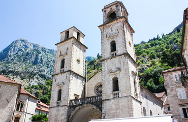 Fototapeta na wymiar Roman Catholic Diocese of Kotor. Montenegro (Crna Gora)