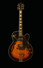 Obraz na płótnie Canvas Jazz hollow body vintage electric guitar