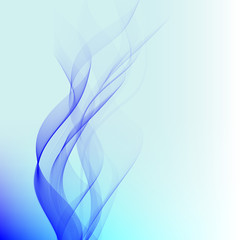  Vertical smoky blue wave. Abstract background, design element