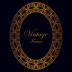 art deco vintage border frame