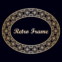 art deco vintage border frame