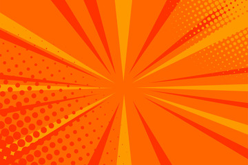 Fototapeta premium Comic book pop art strip radial backdrop