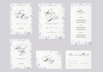 Floral Wedding Invitation Set