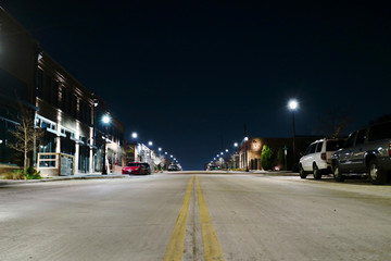 Night street scene, deserted street scene