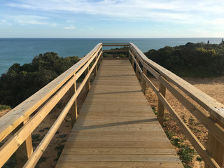 Wooden path over the ocean