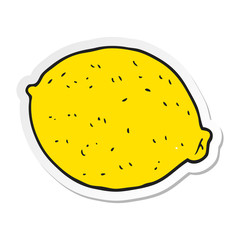 sticker of a cartoon lemon