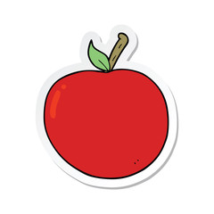 sticker of a cartoon apple