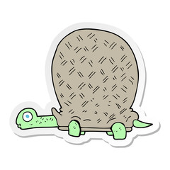 sticker of a cartoon tortoise