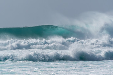 Obraz na płótnie Canvas Capo Verde ocean waves seen from the beach