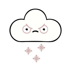 cute cartoon snow cloud