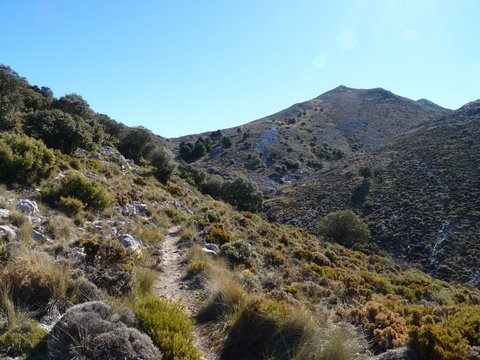 The ascent of La Maroma, near Nerja, Andalucia, Spain