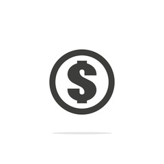 Obraz premium Monochrome coin vector illustration isolated on white background.