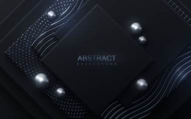 Black geometric background.