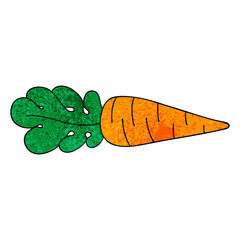 quirky hand drawn cartoon carrot