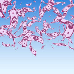 European Union Euro notes falling. Random EUR bill