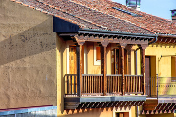 Obraz premium balcón tipico de Segovia, Riaza