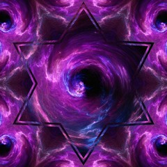 Abstract purple graphic watercolor background. Fractal contemporary wall poster print. Creative cosmic design pattern. Digital oil painting style backdrop. Fantasy fashion stock art work for sale. 