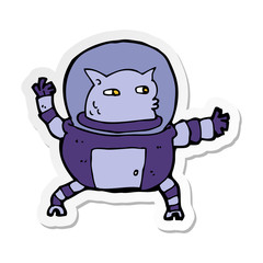 sticker of a cartoon alien