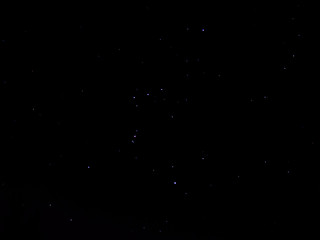 Night starry sky, dark blue space background with stars