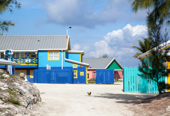 Fototapeta na wymiar Bahamian Colorful Houses