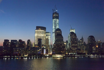 Fototapeta na wymiar Lower Manhattan Before Sunrise
