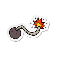 sticker of a cartoon bomb
