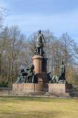 Fototapeta na wymiar Bismarck Memorial in the Tiergarten, the largest urban park of Berlin, Germany