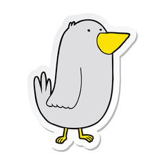 sticker of a cartoon bird