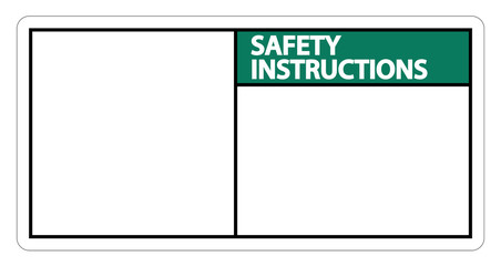 Board label Safety instructions sign on white background,vevtor illustration