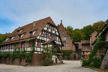 Fototapeta na wymiar Houses close Maulbronn Monastery, Germany