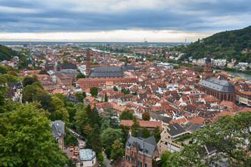 Fototapeta na wymiar Heidelberg top view, Germany
