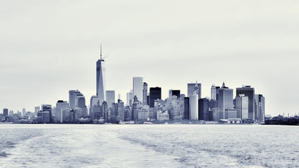 Manhattan skyline in winter. New York. USA