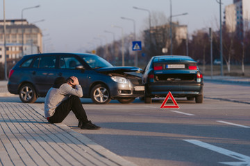 Desperate man after car wreck