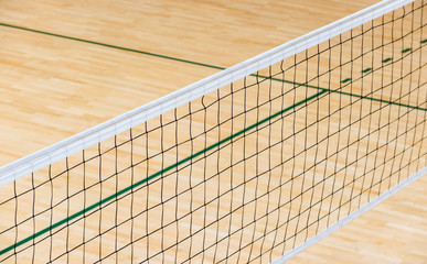 Empty professional volleyball court