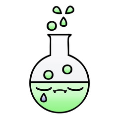gradient shaded cartoon test tube