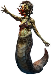 Medusa from legend 3D illustration