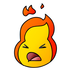 gradient cartoon kawaii cute fire flame