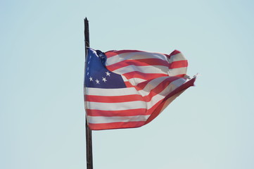 A flag in the wind