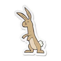 Fototapeta na wymiar sticker of a cartoon rabbit