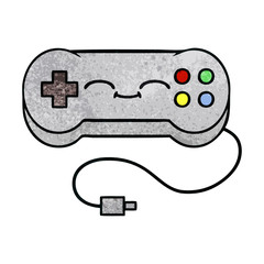 retro grunge texture cartoon game controller